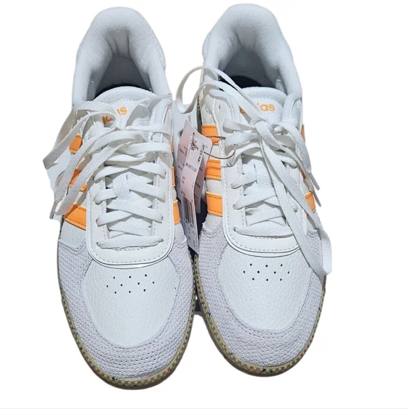 NWT Adidas Breaknet Sleek/women's/Stylish sneakers/ White/Orange/Cream/size 9 - Picture 5 of 10